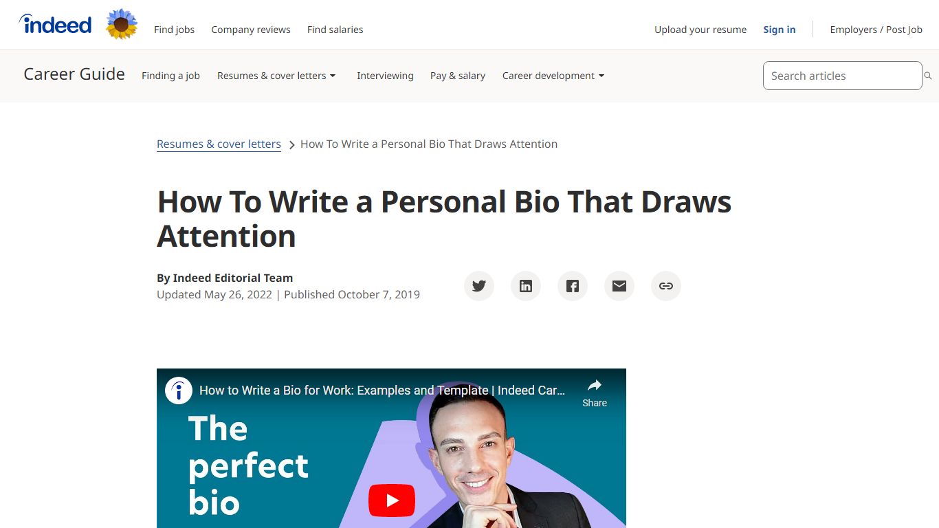 How To Write a Personal Bio That Draws Attention | Indeed.com